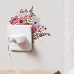 fun-kg5廠家批發綠植花卉開關貼臥室客廳玄關美化裝飾牆貼紙