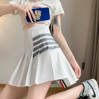 灰色百褶裙女夏秋季裙子a字裙半身裙学院风2026新款高腰短裙jk裙
