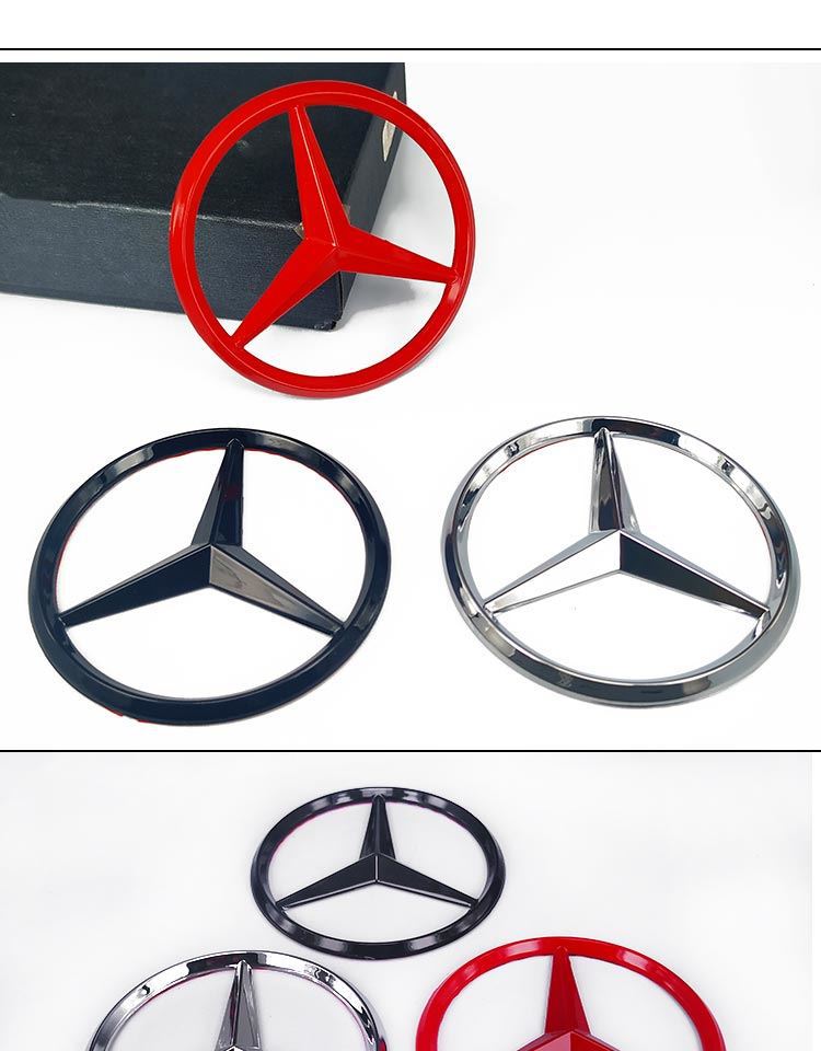 Suitable for Mercedes-Benz Engine Hood Car Logo Three-Star Star Hood Hood E Labeling S-Class C Modified Engine Labeling