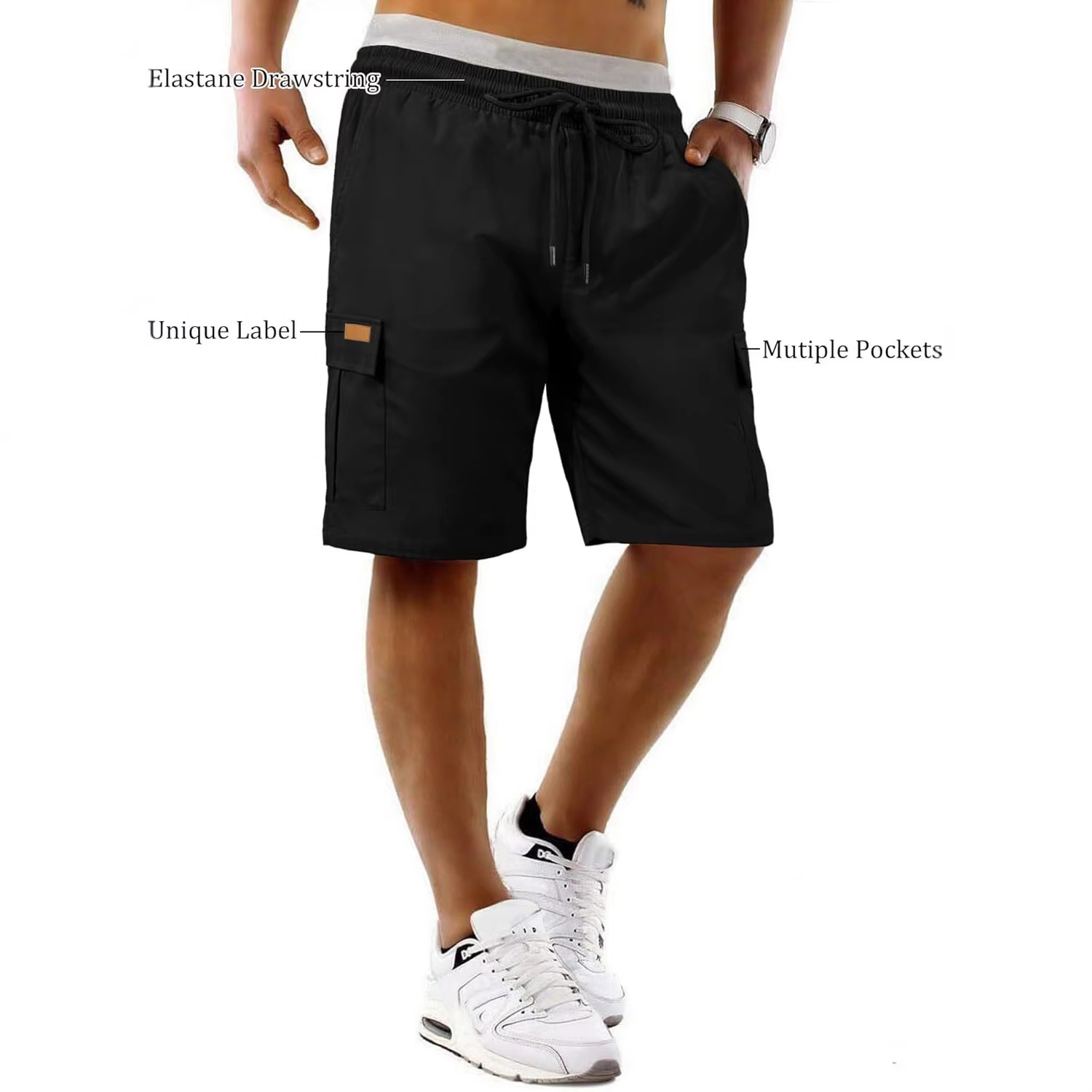 Men's Clothing Summer New Style Men's Breathable Shorts Loose Fit Multi Pocket Quick Drying Cargo Sports Pants_voghion.com