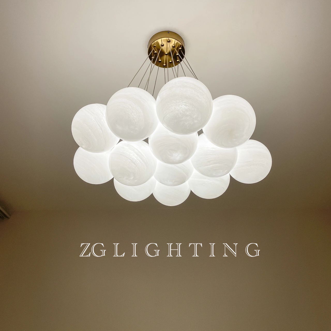 泡泡燈星球吊燈玻璃球法式輕奢客廳燈現代魔豆兒童臥室吊燈月球燈