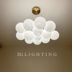 泡泡燈星球吊燈玻璃球法式輕奢客廳燈現代魔豆兒童臥室吊燈月球燈