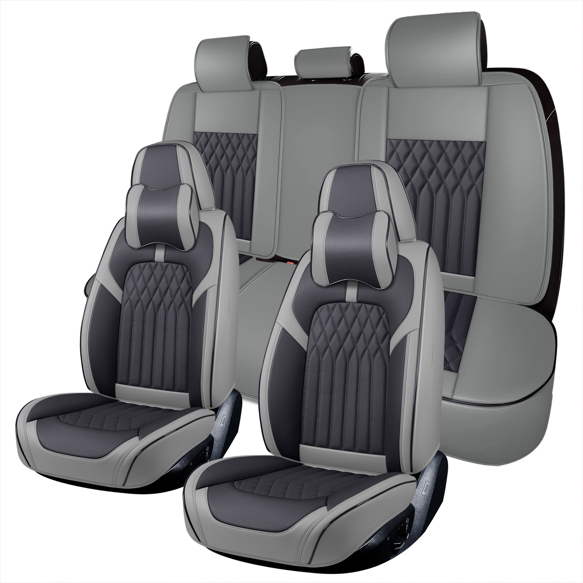 Universal 3D Nappa Leather Car Seat Cover Full Set