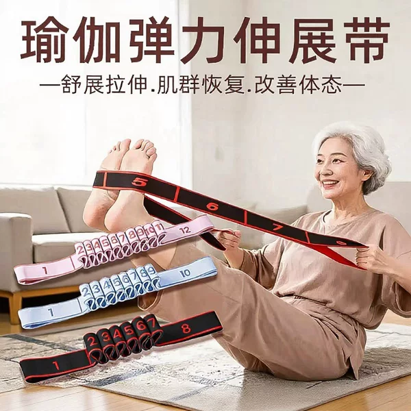 Dance Resistance Bands with Digital Segmentations, 10-Grid and 12-Grid, for Children's Practice, Latin Dance, Ballet, and Yoga
