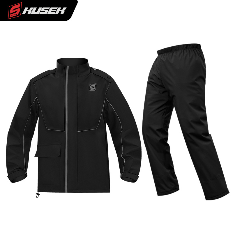 KUSEK jinete motocicleta para hombres y mujeres senderismo al aire libre para llevar traje impermeable dividido para adultos