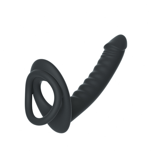 Sex toys for men and women, double-ring bead-locking semen ring, double-insertion back-court prostate massager, anal plug