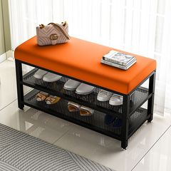 玄関の靴交換スツール、家庭用座って収納できる靴ラック、玄関ドア、軽くて豪華でハイエンドのロングエントランス靴スツール