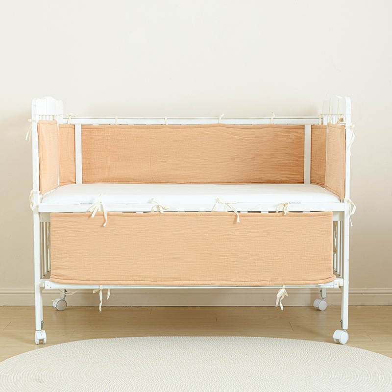 Children's Spliced ​​Bed Bed Surround Soft Bag Anti-Collision Baby Bed Fence Cloth Pure Cotton Newborn Baby Bedding Set