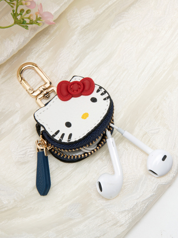 熱い販売かわいい漫画ハローキティキーホルダー KT 猫ペンダントガールハートバッグペンダントイヤリング収納袋|undefined