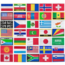 跨境世界各国旗刺绣魔术贴非洲地区布贴户外包配臂章士气章补丁贴