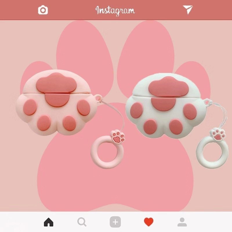 New White Cat Claw Pink Cat Claw Protective Case for Pro4, Cartoon Soft Shell Anti-Drop Earphone Case New White Cat Claw Pink Cat Claw Protective Case for Pro4, Cartoon Soft Shell Anti-Drop Earphone Case