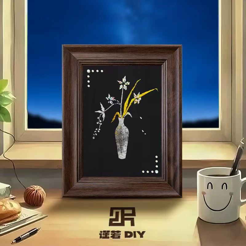 非遗蝴蝶螺钿画diy手工材料包拼贴立体画暖场团建沙龙活动礼物|undefined
