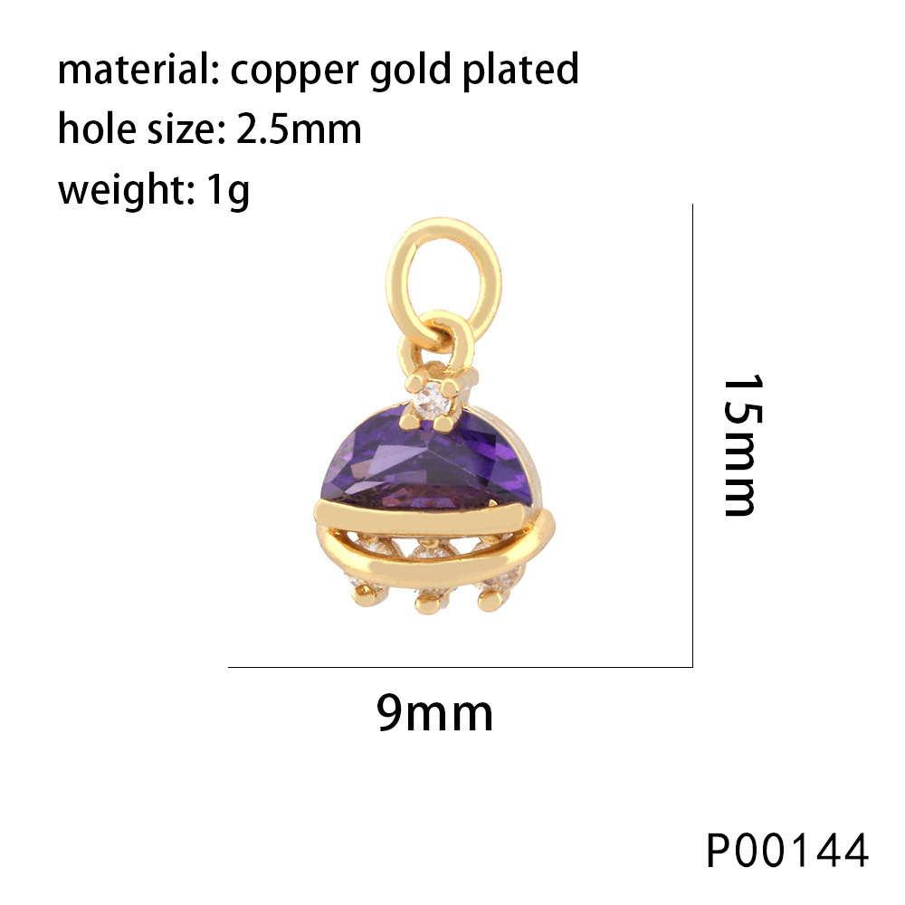 1 Pieza 10x13mm Cobre Piedra De Ojo De Gato Geométrico Colgante Cadena Accesorios De Joyería DIY display picture 3