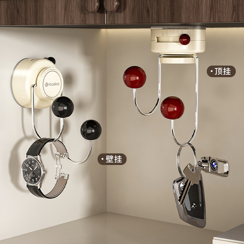 Adhesive Hook without Drilling, Heavy-Duty Door Hanger Hook, Invisible Entryway Coat Hook, Bathroom and Shower Sticky Hook