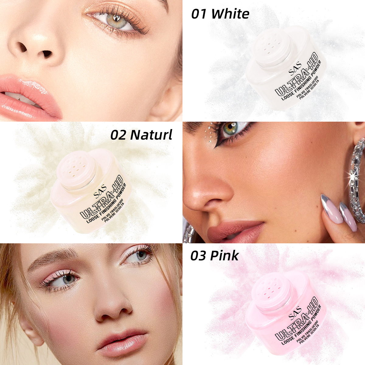 SAS punto transfronterizo venta caliente fijación de maquillaje impermeable de larga duración no es fácil de quitar polvo suelto SLP001