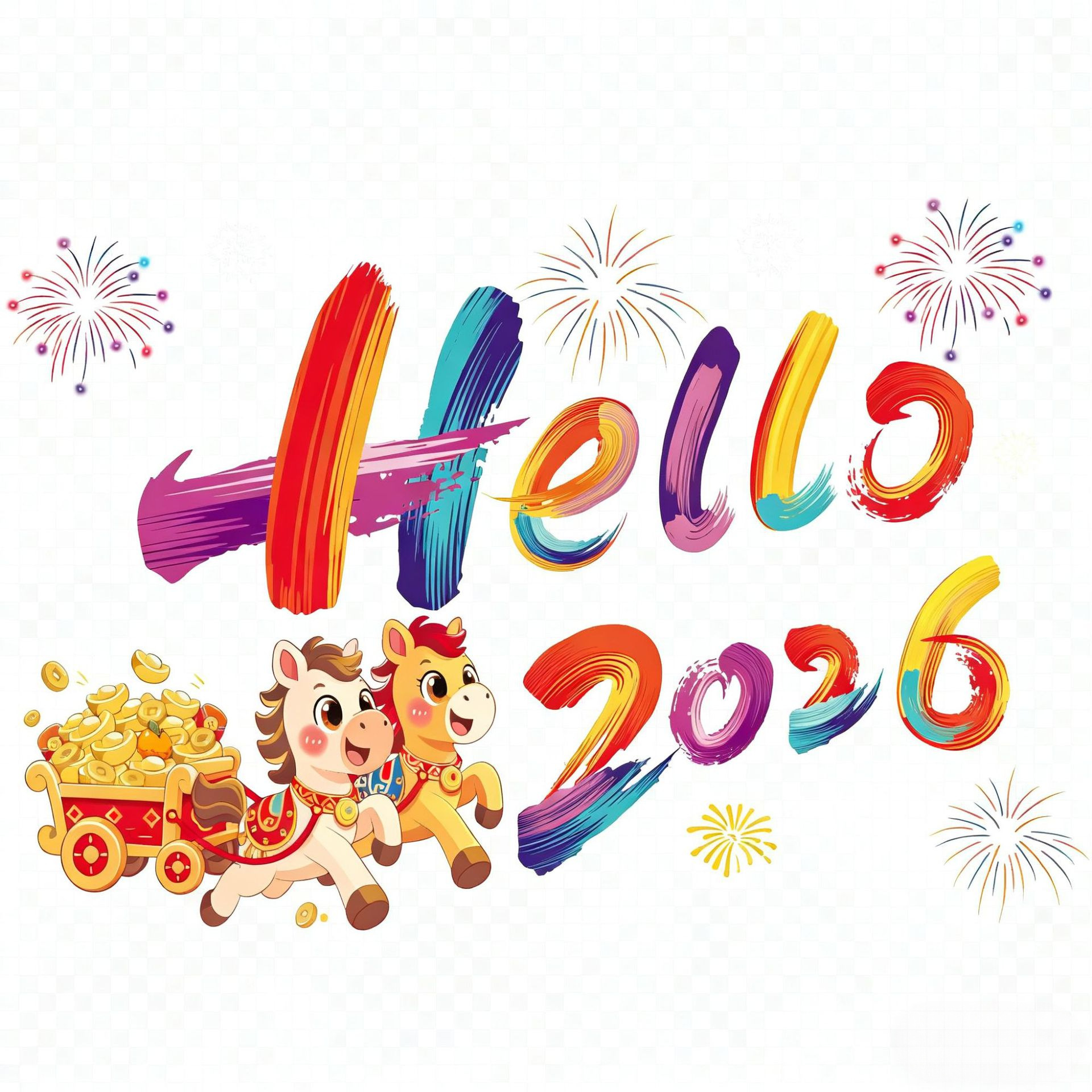 new 2026 happy new year glass static sticker horse year classroom shopping mall decoration window door new year‘s day decoration stickers