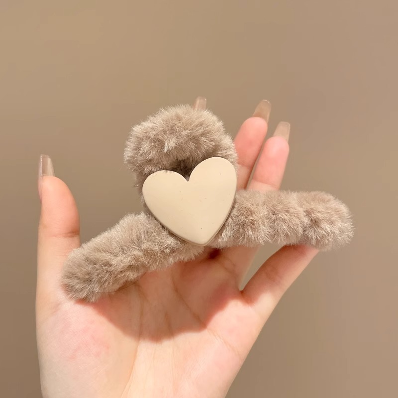 Otoño y invierno de tamaño grande clip de tiburón clip de pelo de peluche de alta calidad en la parte posterior de la cabeza clip de pelo de peluche clip de agarre
