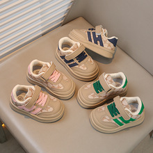 小童魔术贴学步鞋2024春秋新款男女童休闲运动鞋韩版软底宝宝鞋