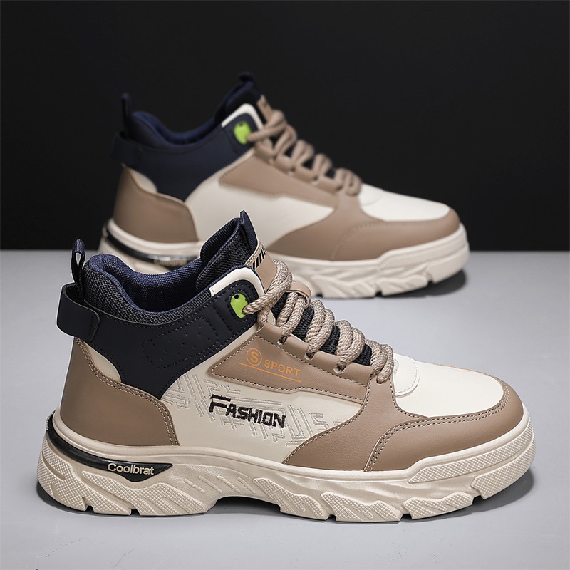 Botas de cuero de alto nivel para hombres Martin otoño y invierno nuevas tendencias de turismo deportivo al aire libre con botas de hombre de correa de altura