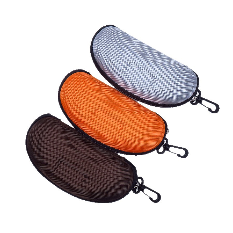 卸売EVAメガネケース オックスフォード布製 耐圧・耐衝撃サングラスケース フック付きジッパー式メガネケース メガネバッグ