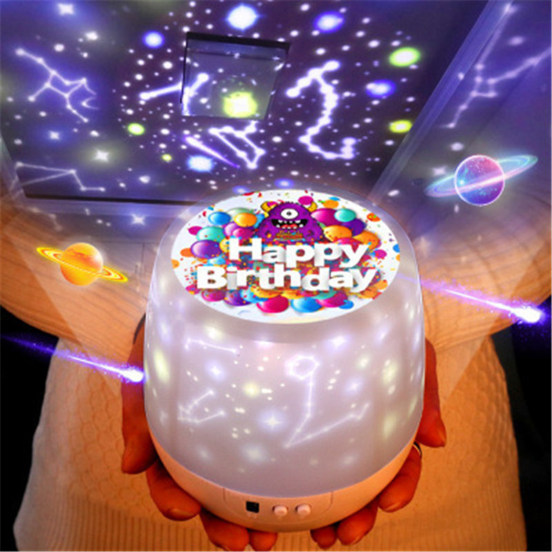 Lámpara de proyección de diamante mágico de color, universo de fantasía, luz de cielo estrellado, luz de noche LED giratoria inteligente, luz USB creativa