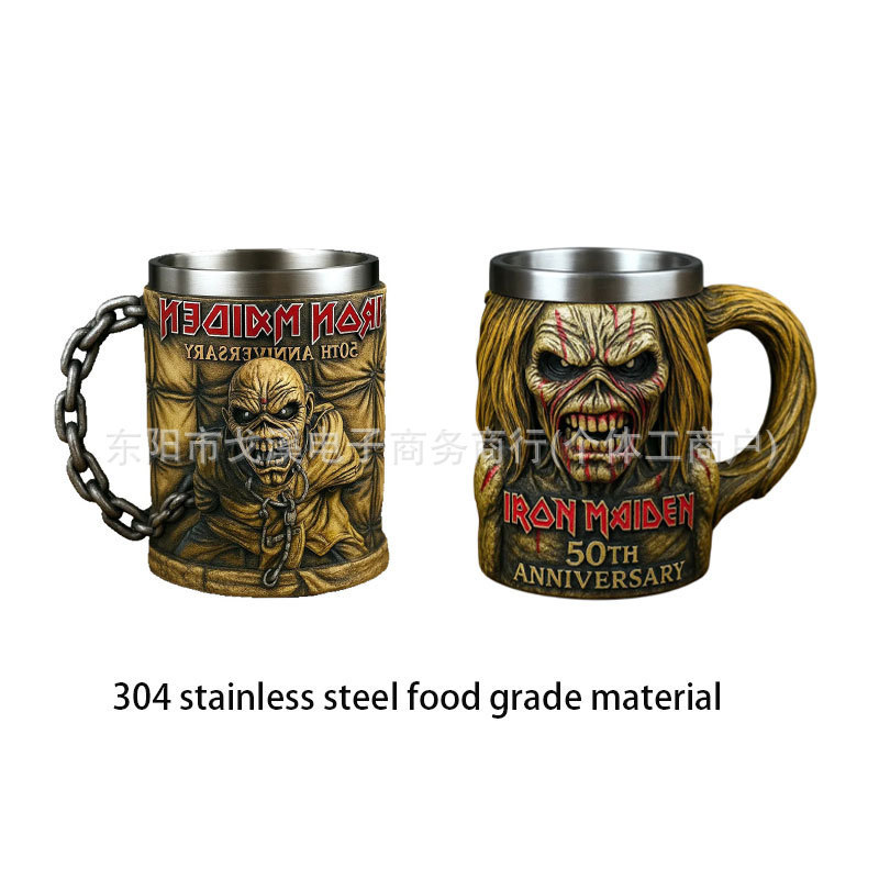 Cross-Border Halloween Iron Maiden 50Th Anniversary Living Room Bar Classy Decorative Mug