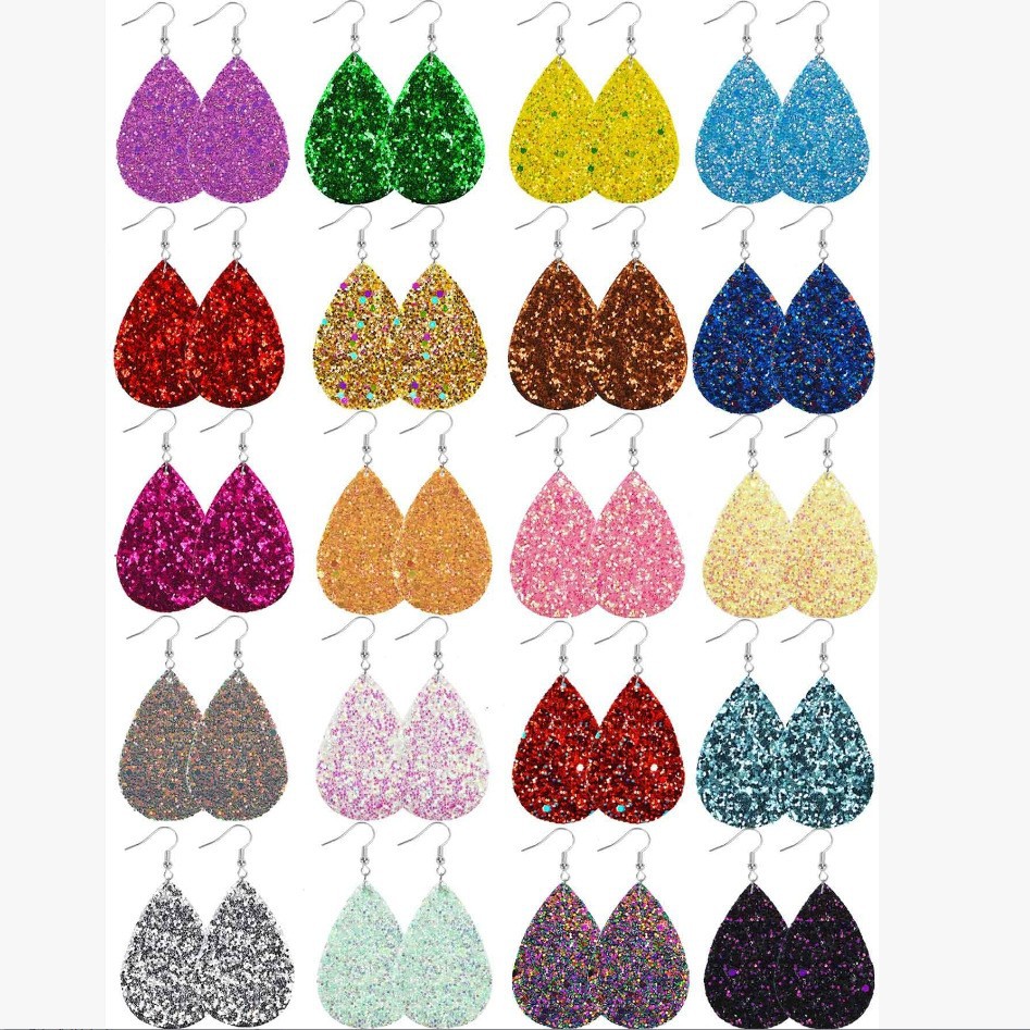 Clásico de doble cara brillo luz lágrima gota pendientes transfronterizo suministro estable Amazon AliExpress