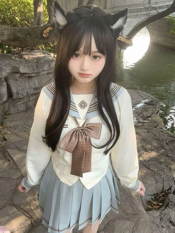 原创JK制服套装学院风穿搭长短袖衬衫JK裙校供感水手服薄荷巧套装|undefined