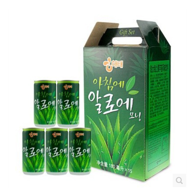 韓國原裝進口 海太每之晨蘆荟汁飲料180ML*15瓶裝