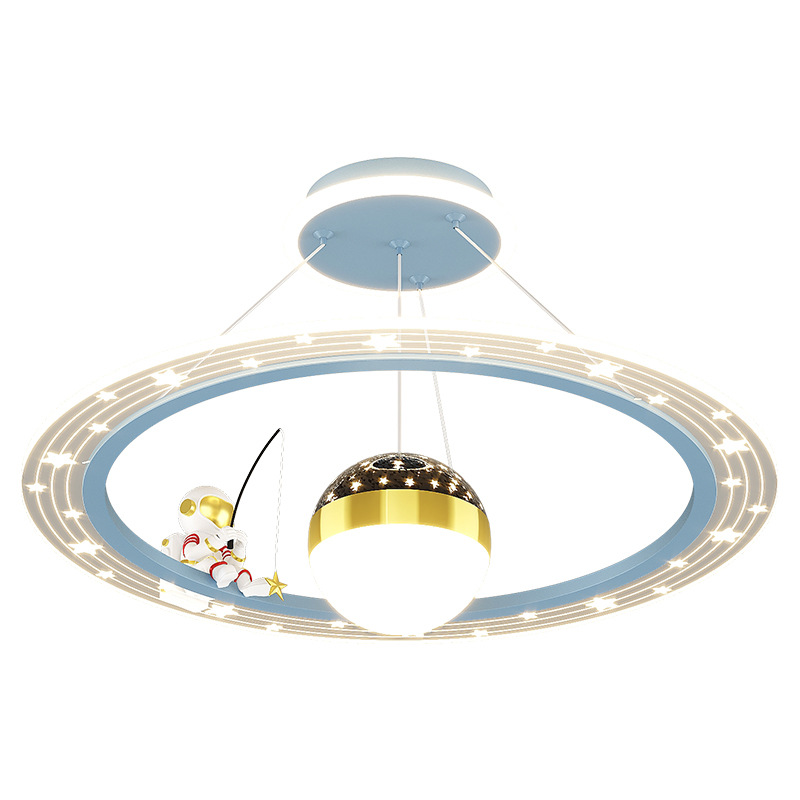 Habitación de los niños dormitorio luz creativa niños y niñas espacio astronauta habitación araña nórdico simple cielo estrellado luz