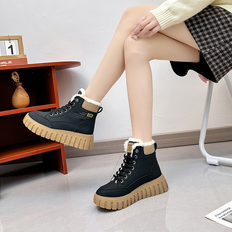 Stivali da donna Desert Boots Stivali da neve Sintetici Bohemian Punk Tacco medio Tacco alto Punta a punta Punta quadrata Calzature sportive da ufficio stringate_voghion.com