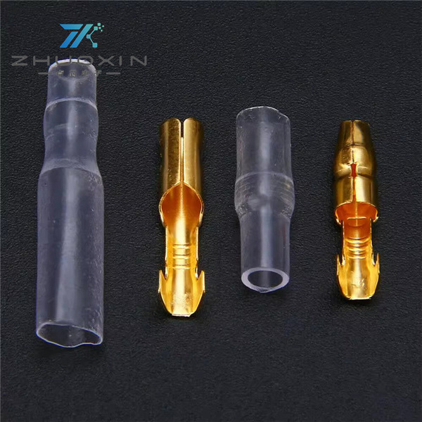 200pcs 4.0 Bullet Gong Mother's Mother's Pacus terminal connecting connector Cold pressure terminal with 50 sets