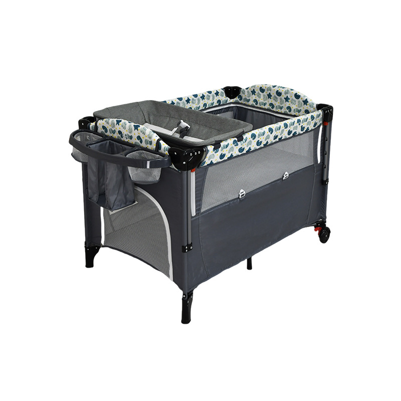 Cuna Xinboro Xinbaole para bebé, cuna móvil grande que se adapta a la cama de los padres, cuna para recién nacidos, cama para niños, con cinturón de seguridad. image 6
