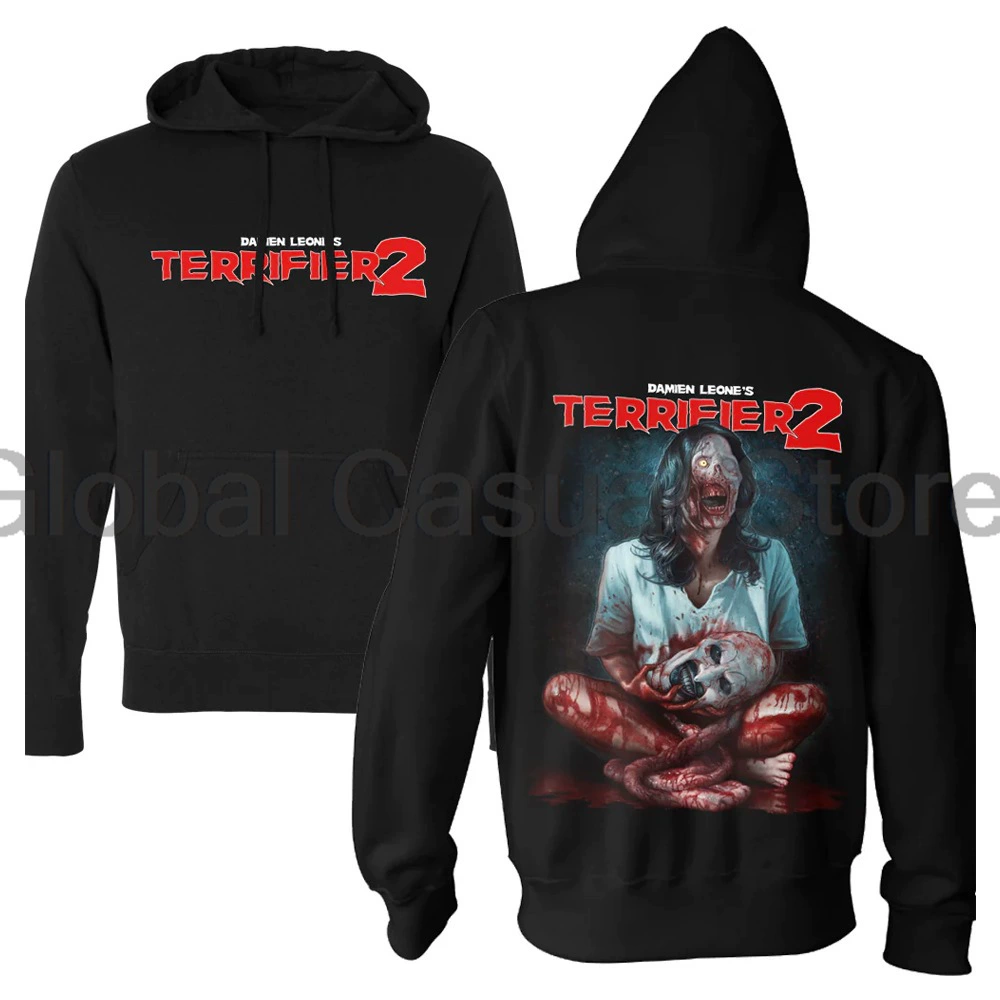 Свитшот Terrifier 3 Толстовка, графический принт спереди и сзади, косплей на Хэллоуин, размеры XS–XXXL