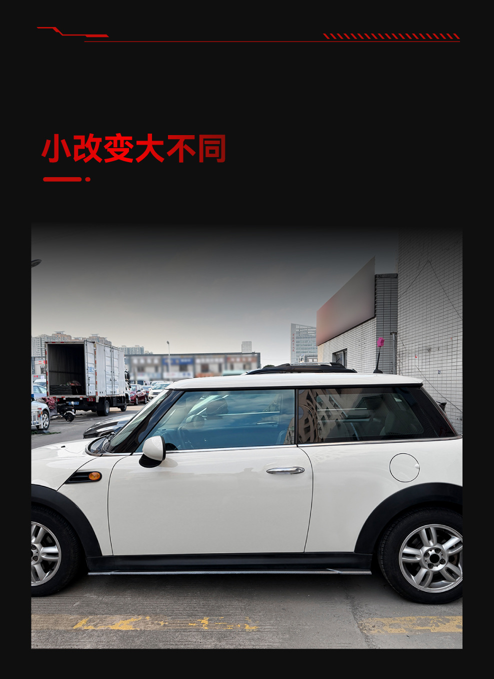 Suitable for 2006-2013 Mini Cooper R56 R57 Special Side Skirt Spoiler Small Body Kit Modification