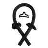 Black (one stick + one clip + two hair ties)