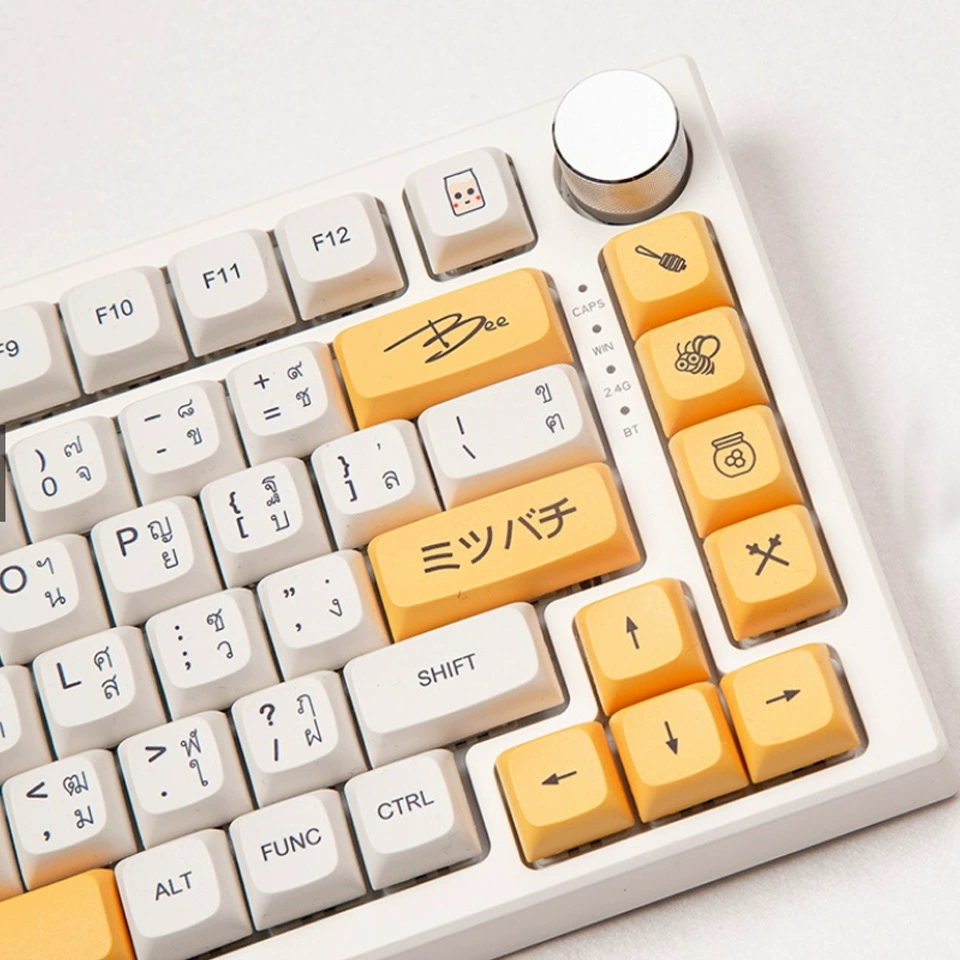 180‑ключевой набор клавиш PBT для сублимации, профиль XDA, цвета Honey Milk, многоязычные надписи