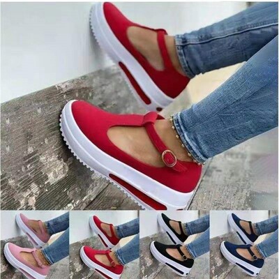 2021 new pattern new pattern Women's Shoes summer The thickness of the bottom Large Shallow mouth Buckle Sandals Beach shoes