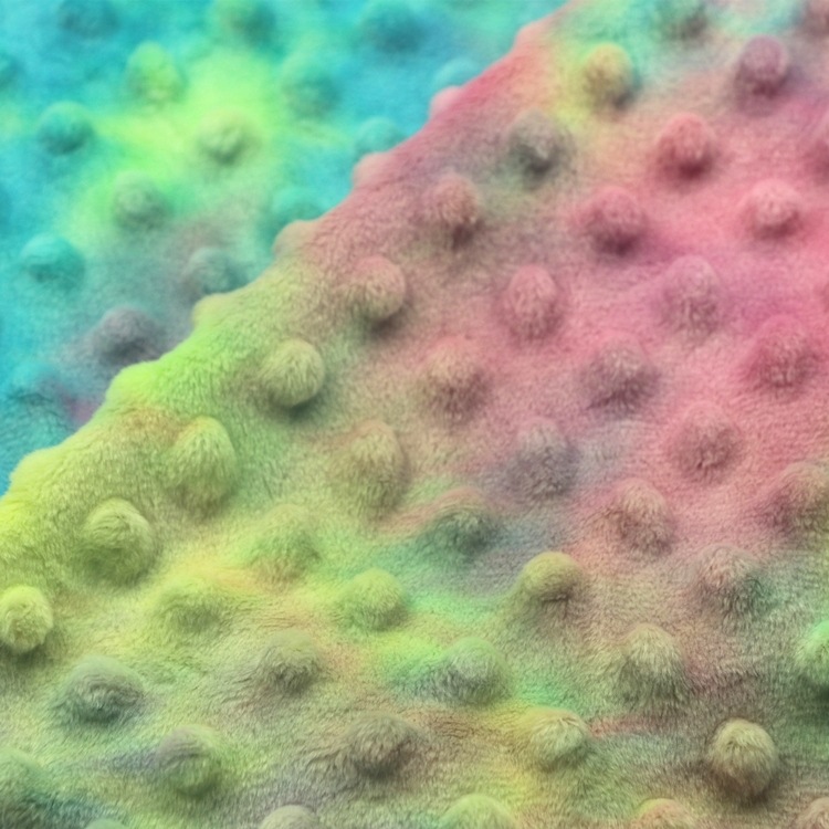 轧泡水晶超柔短毛绒布针织经编全涤扎染压泡KS超柔短毛绒布料面料