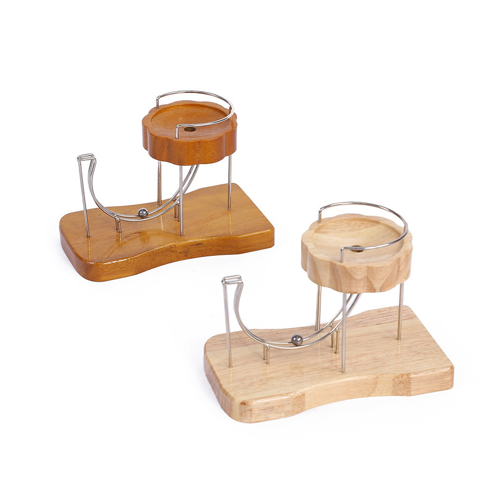 Nuevo producto transfronterizo Kinetic Art movimiento perpetuo bola de acero dinámica arte adorno circular productos de madera modelo péndulo
