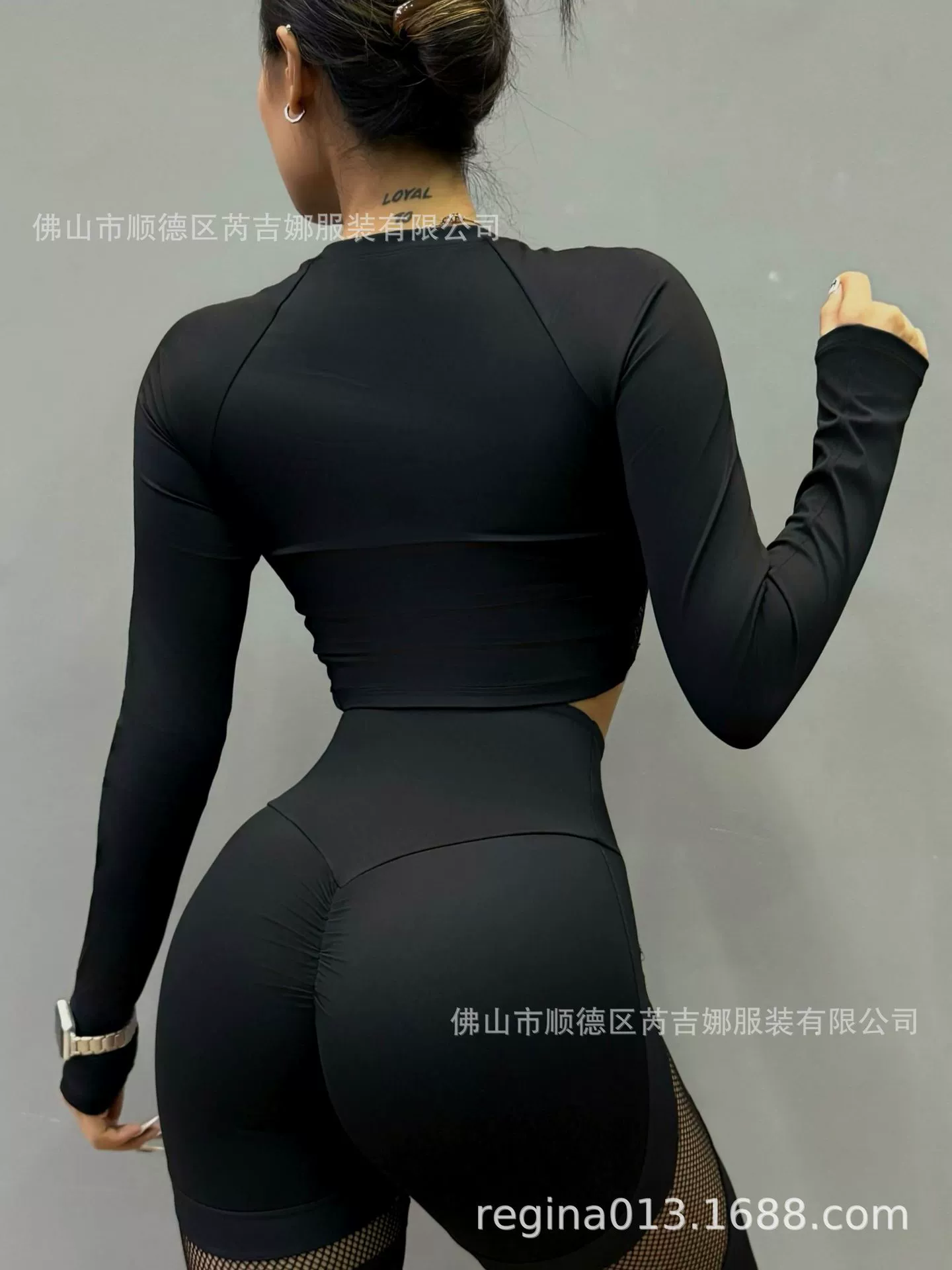 (Cross-border trading), топ с чашками, рыболовная сетка, спортивный лонгслив для зала, sexy yoga clothing, европейский стиль