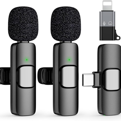 New K9 Wireless Lapel Microphone for Dual Live Streaming