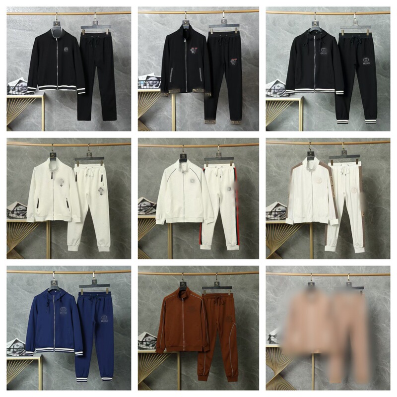 European Men's Fashion Live Broadcast 2025 Autumn and Winter Men's Sports Suits Fashionable Embroidered Designer Hot-Selling European and American Style European Men's Fashion Live Broadcast 2025 Autumn and Winter Men's Sports Suits Fashionable Embroidered Designer Hot-Selling European and American Style