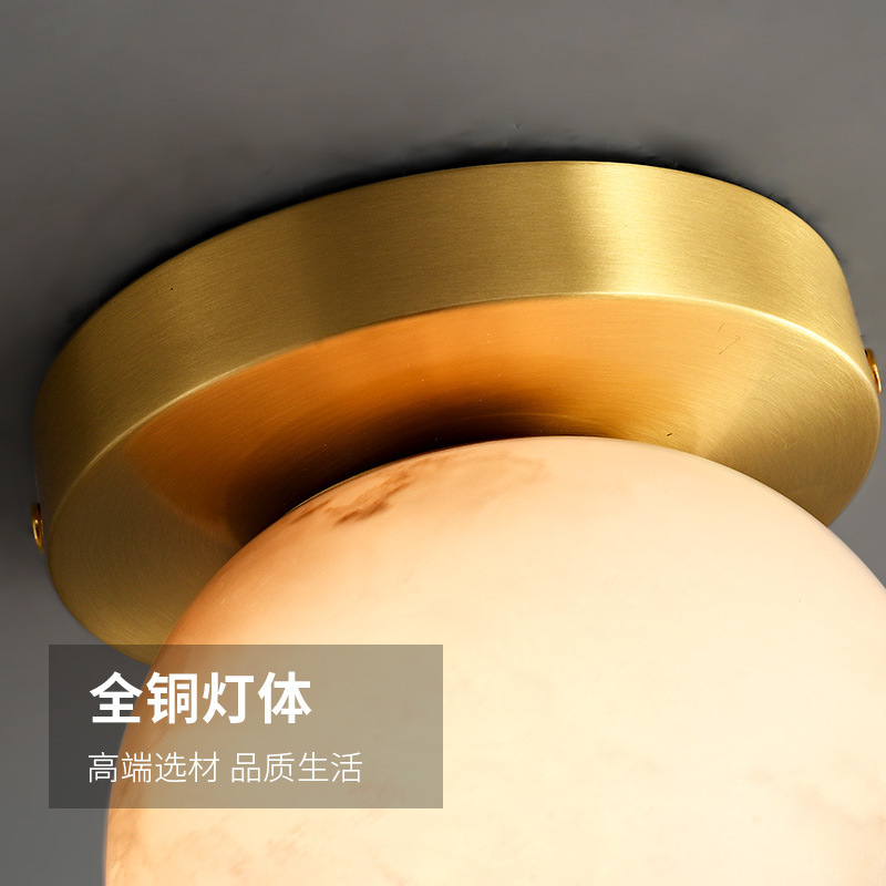 全銅現代シンプル別荘雲石通路天井灯新中国式玄関灯本部屋灯|undefined