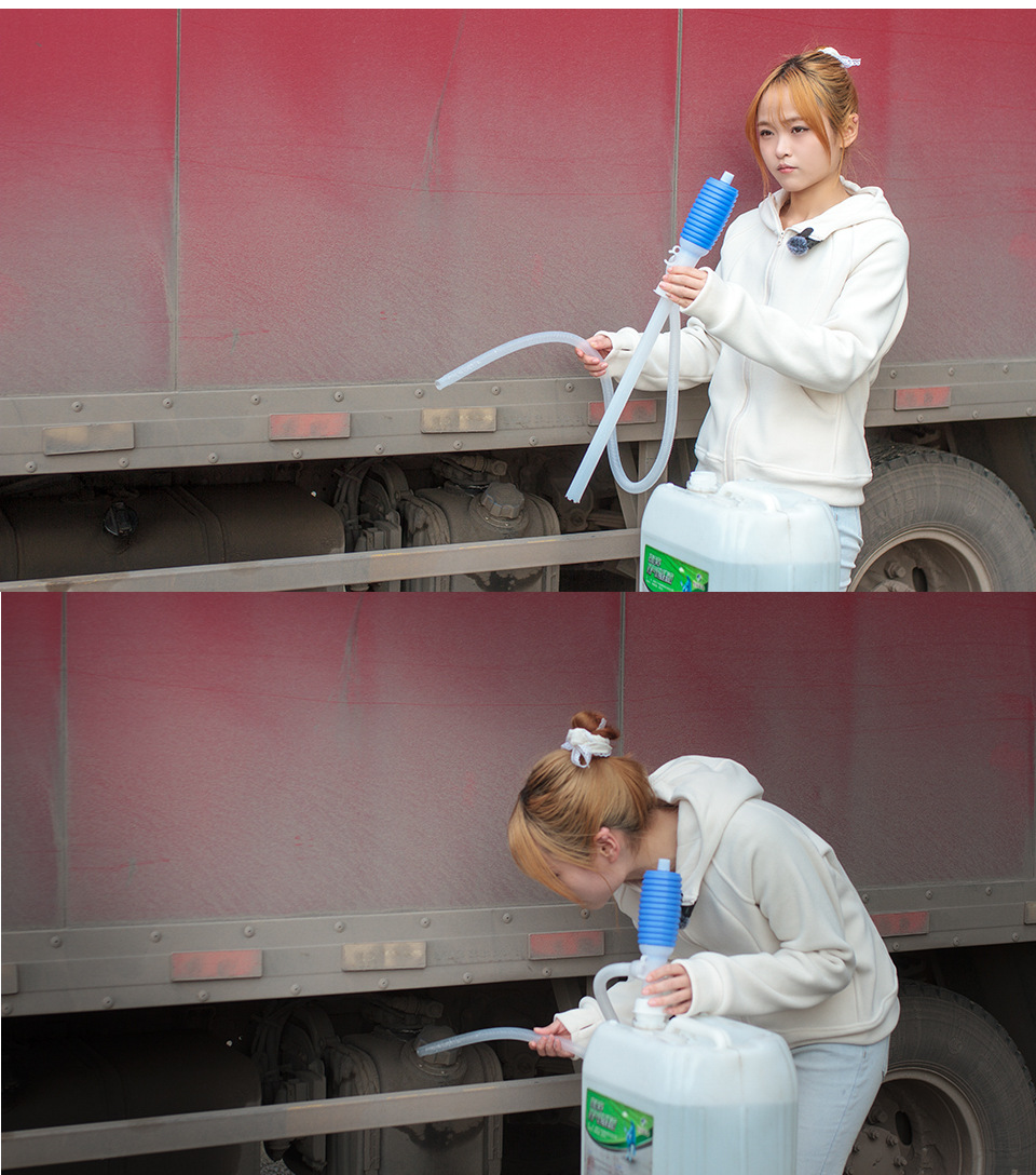 Manual Siphon Self-Priming Vehicle-Specific Filler Made of Pe Acid and Alkali Resistant Material with Extended Liquid Discharge Tube Design