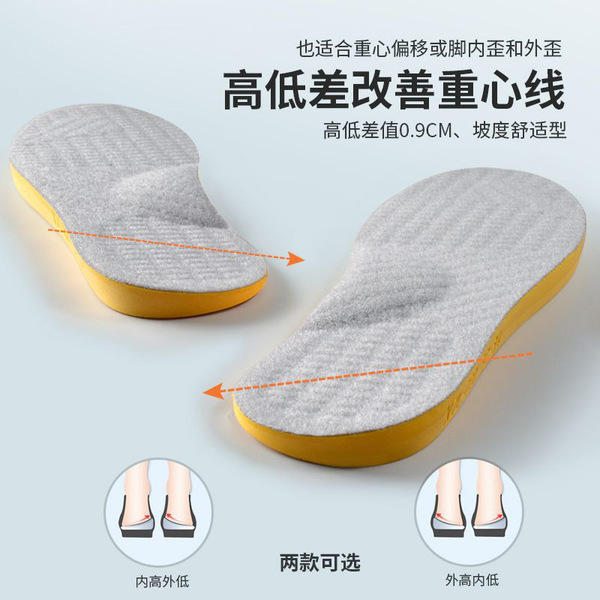 Corrective insoles for male and female leg types
