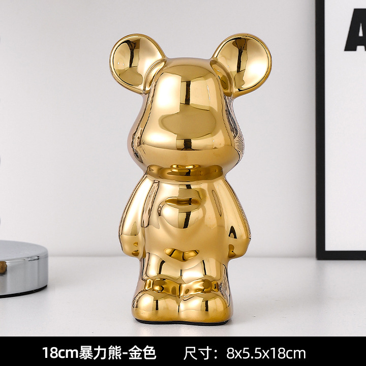 18cm oro violento oso depósito