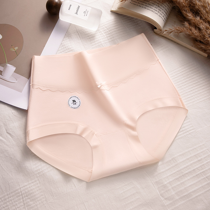 Gran tamaño de algodón de cintura alta Clase A 50 ropa interior de algodón para niñas 10A entrepierna antibacteriana entrepierna de algodón sin costuras ropa interior de mujer de cintura alta