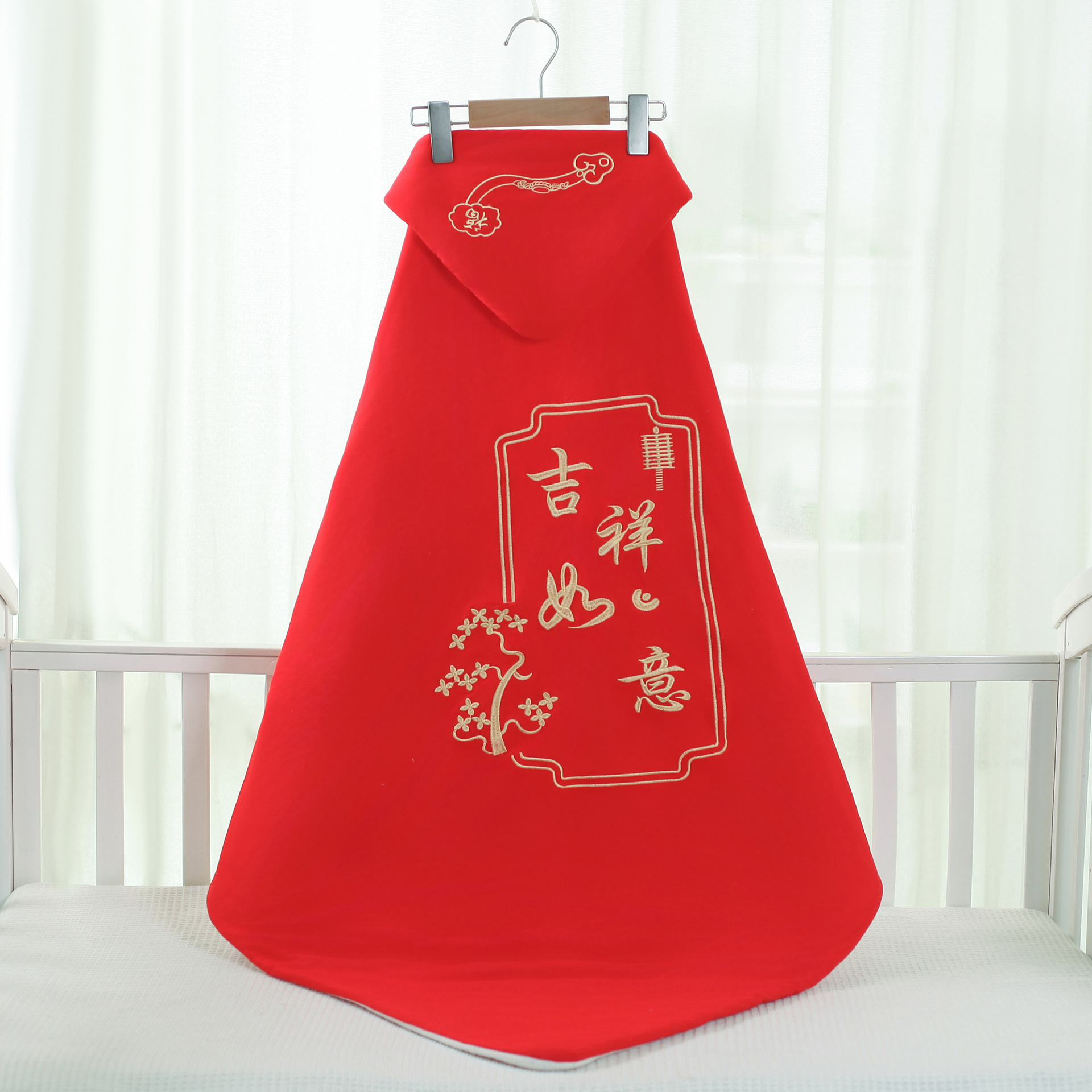 8133 빨간색 얇은 면 이불