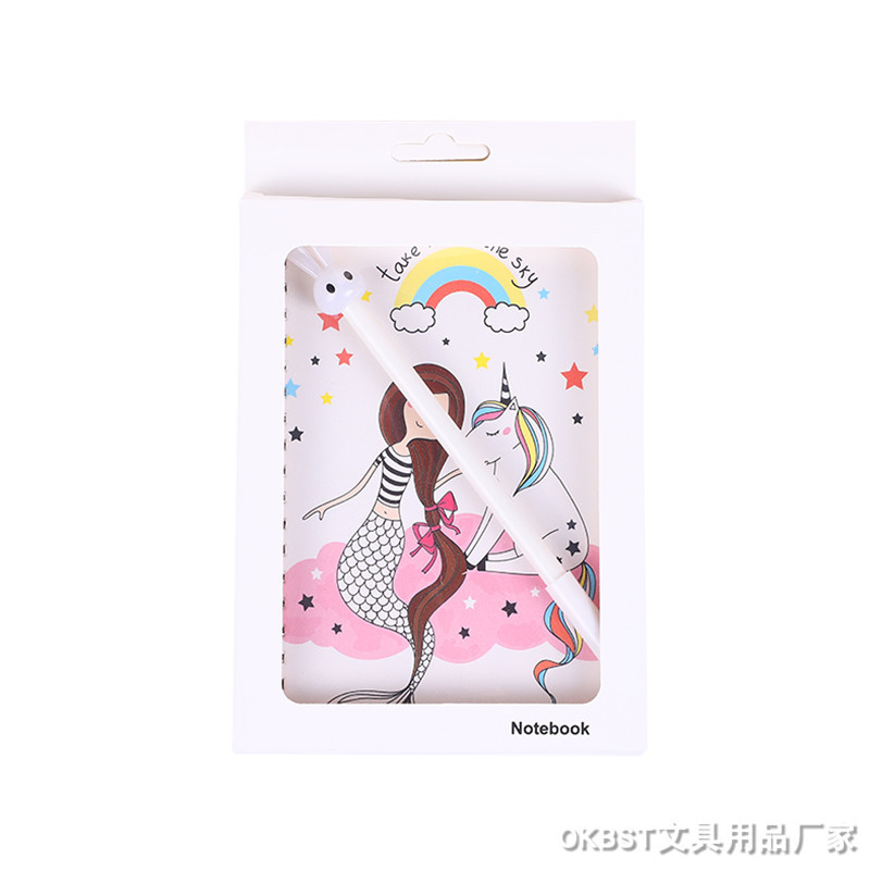 Estilo coreano espacio astronauta estudiante cuaderno de dibujos animados traje de Kindergarten portátil caja de regalo Premio